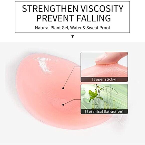 NIP New Adhesive Invisible Strapless Push Up Silicone Bra - Picture 4 of 4